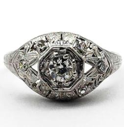 White Gold Ring - Women's