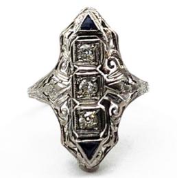 White Gold Ring - Women's