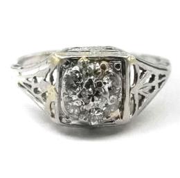 White Gold Ring - Women's