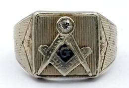 White Gold Ring - Men's