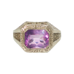 White Gold Ring - Men's